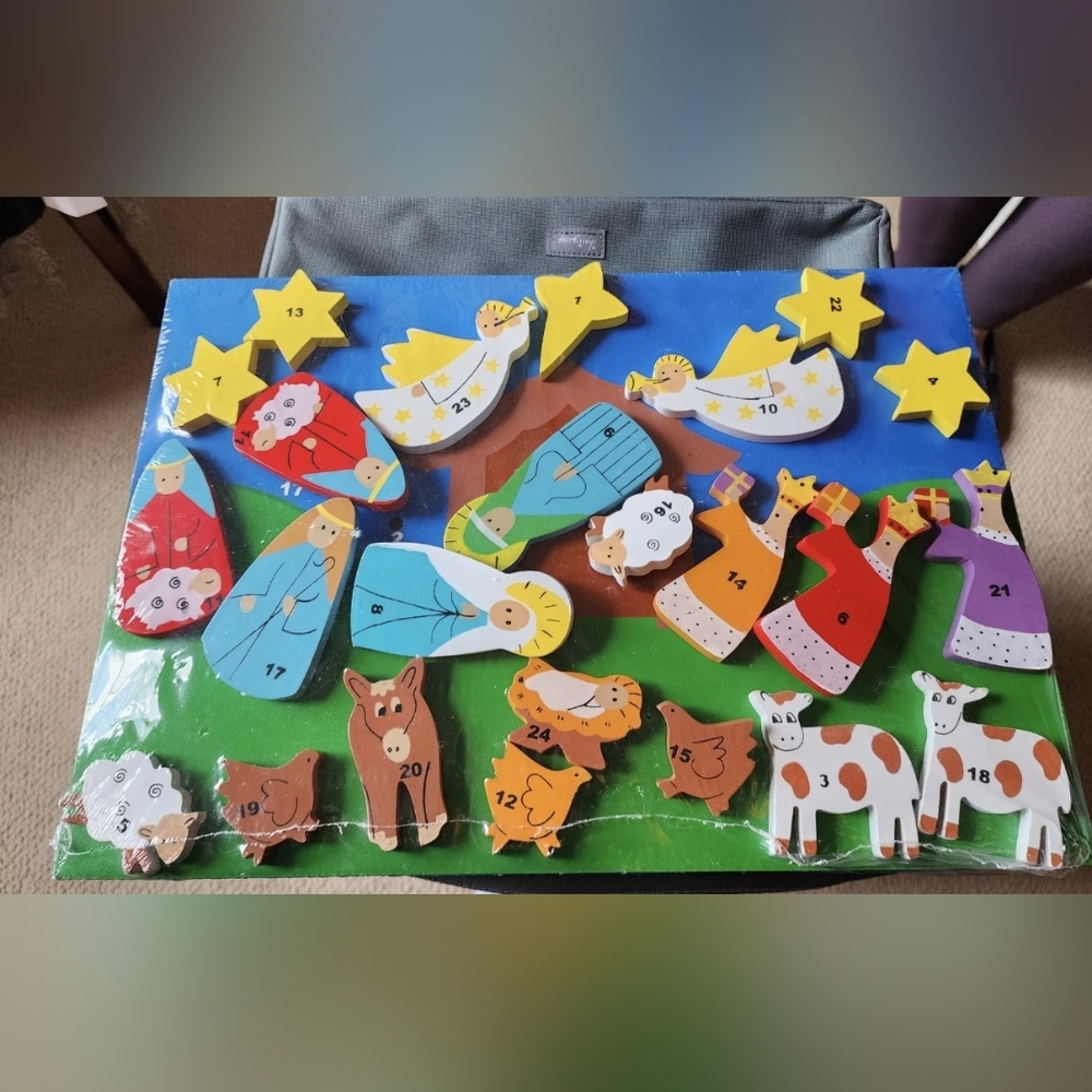 Wood crafted Nativity Puzzle